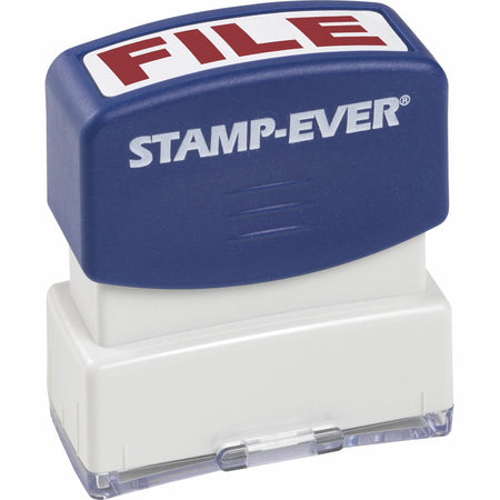 Trodat Pre-inked FILE Message Stamp - Red - 0.56’’ x 1.69’’ - 1 Each - Address & Office Stamps