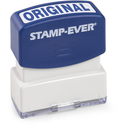 Trodat Pre-inked ORIGINAL Text Stamp - Blue - TAA Compliant - Address & Office Stamps