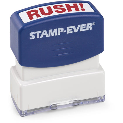 Trodat Pre-Inked RUSH! Stamp - Text - 1.69’’ x 0.56’’ - 50000 Impressions - Blue - Address & Office Stamps