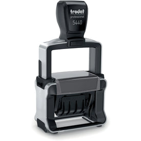 Trodat Professional 5-in-1 Date Stamp - ENTERED PAID FAXED RECEIVED - 10000 Impressions - Daters