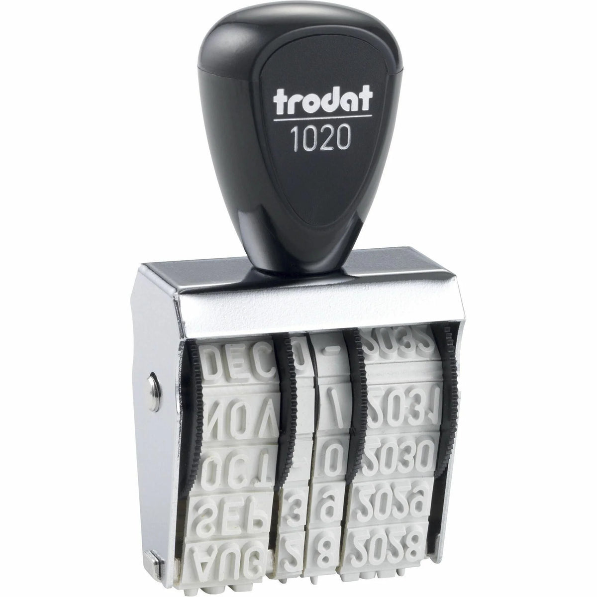 Trodat Size 2 Rubber Date Stamp - 0.19’’ Impression Length - Gray - Daters