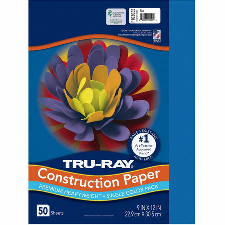 Tru-Ray Construction Paper: Blue Project & Bulletin Board Sheets - Paper