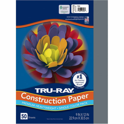 Tru-Ray Construction Paper: Project Pack in Slate Gray - Paper