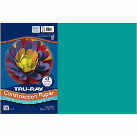 Tru-Ray Construction Paper: Turquoise Project & Bulletin Board Sheets - Paper