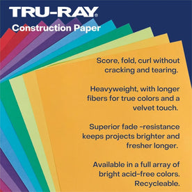 Tru-Ray Heavyweight Construction Paper: Sky Blue 18’’ x 12’’ - 50/Pack - Paper