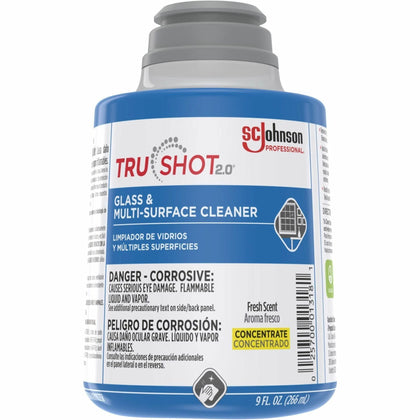 TruShot 2.0 Glass Cleaner Concentrate - Clean & Fresh Scent - 9 fl oz - 4/Carton - Cleaners