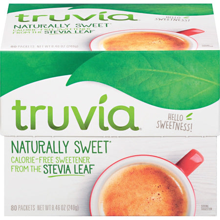 Truvia Cargill All Natural Sweetener Packets - 80 / Box - Condiments
