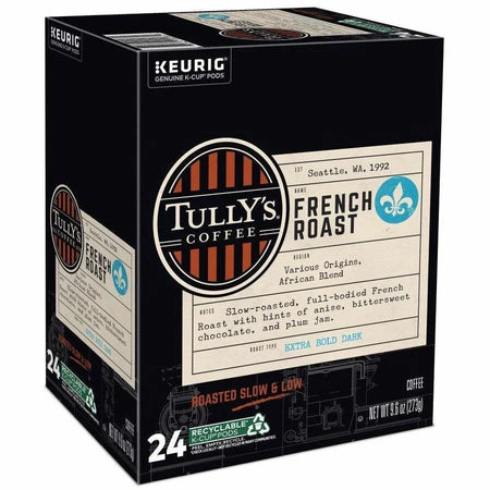 Tully’s French Roast K-Cup Pods - Dark 24 Count - Coffee