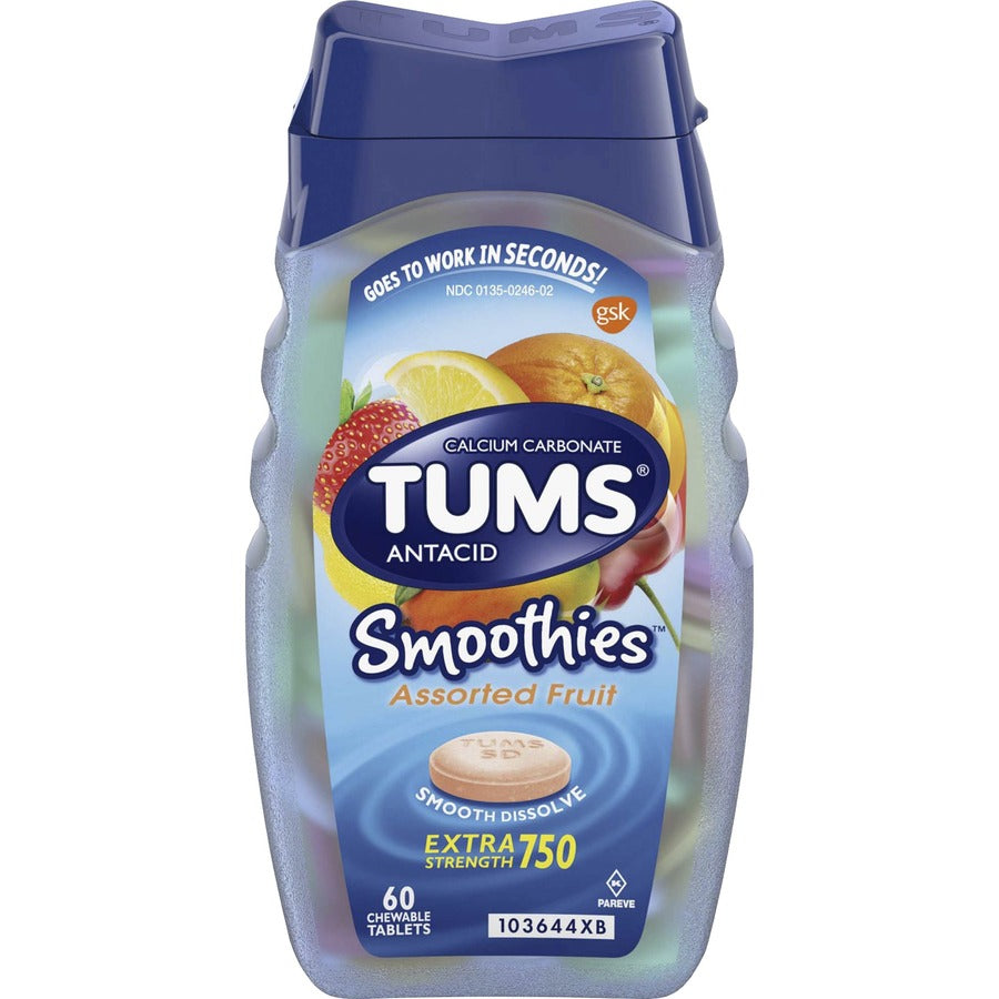 TUMS Smoothies Extra Strength Antacid Chewable Tablet - Front