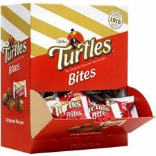Turtles Mini Turtle Bites: Original Pecan - Individually Wrapped - 60 Pack - Sweets