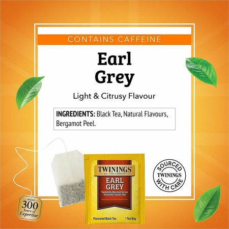 Twinings Earl Grey Black Tea Bags - 25 Cups - 25/Box