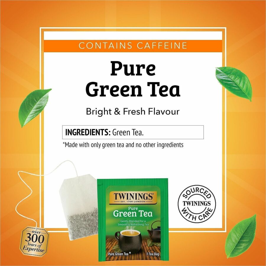 Twinings of London 100% Natural Green Tea Bag - 25 Cup - Box