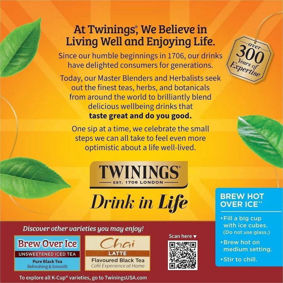Twinings of London Chai Flavoured Black Tea K-Cup - 24 Count Box