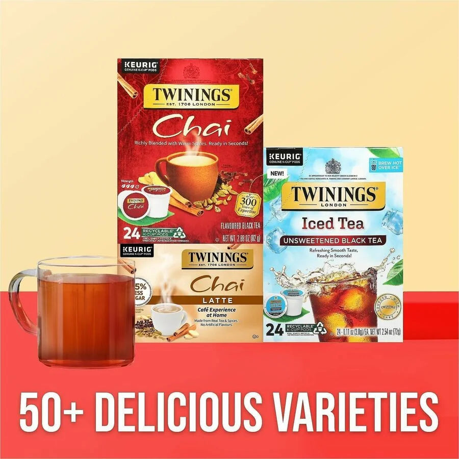 Twinings of London Chai Flavoured Black Tea K-Cup - 24 Count Box