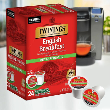 Twinings of London Decaf English Breakfast Black Tea K-Cup - 24 / Box