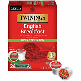 Twinings of London Decaf English Breakfast Black Tea K-Cup - 24 Count