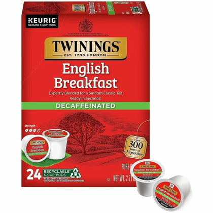 Twinings of London Decaf English Breakfast Black Tea K-Cup - 24 Count