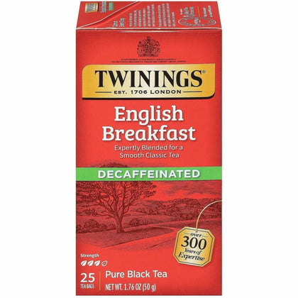 Twinings of London Decaf English Breakfast Tea Bags - 1.8 oz - 25 Count