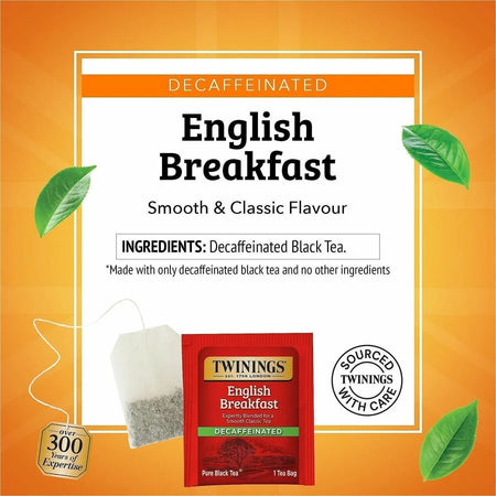 Twinings of London Decaf English Breakfast Tea Bags - 1.8 oz - 25 Count