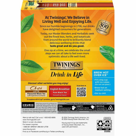 Twinings of London Earl Grey Flavoured Black Tea K-Cup - 24 / Box