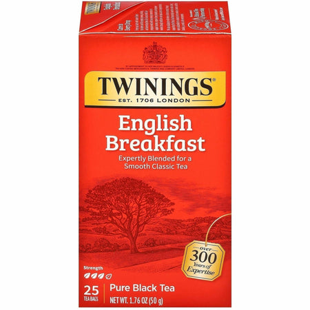 Twinings of London English Breakfast Black Tea Bag - 25 Cup - Box