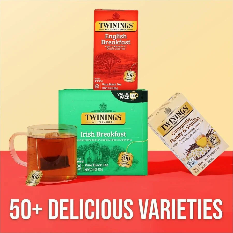 Twinings of London English Breakfast Black Tea Bags - 25 Cup Box