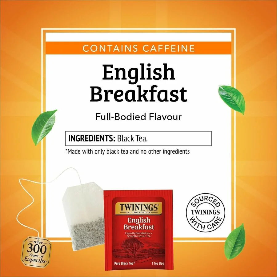 Twinings of London English Breakfast Black Tea Bags - 25 Cup Box