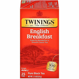 Twinings of London English Breakfast Black Tea Bags - 25 Cup Box