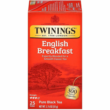 Twinings of London English Breakfast Black Tea Bags - 25 Cup Box