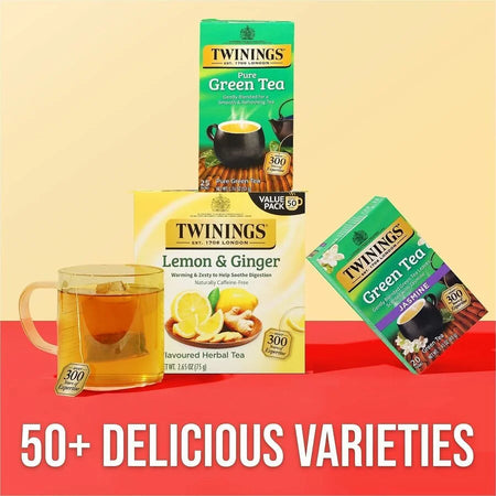 Twinings of London Green Tea Bags - 100% Natural - 25 Cups