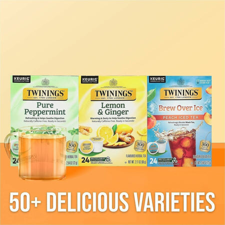 Twinings of London Lemon & Ginger Herbal Tea K-Cup - 24 Cup - Box