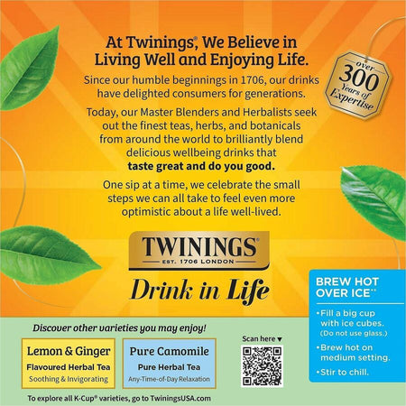 Twinings of London Pure Peppermint Herbal Tea K-Cup - 0.1 oz - 24 / Box