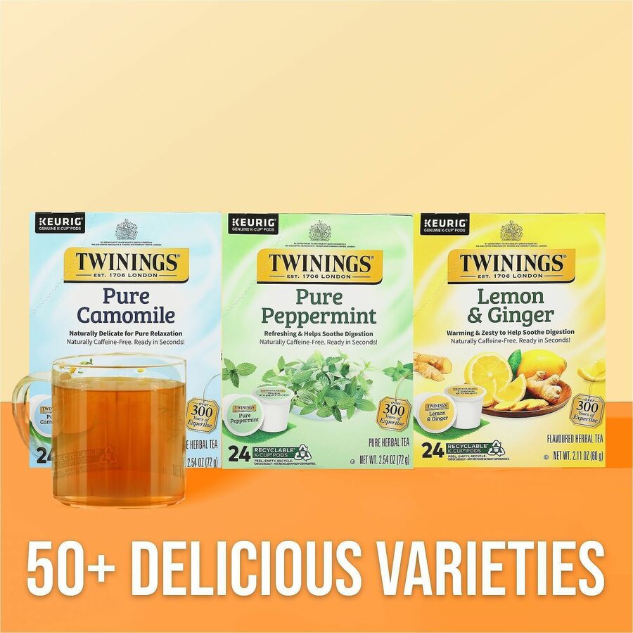 Twinings of London Pure Peppermint Herbal Tea K-Cup - 0.1 oz - 24 / Box