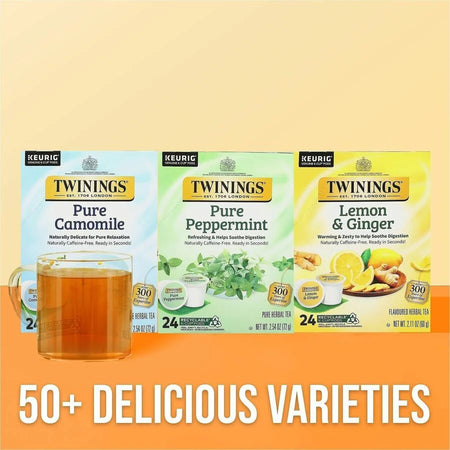 Twinings of London Pure Peppermint Herbal Tea K-Cup - 0.1 oz - 24 / Box