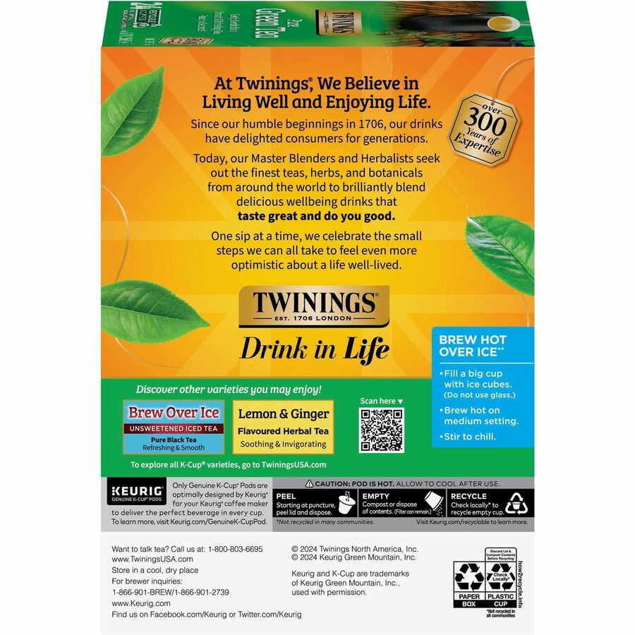 Twinings of London Tea Green K-Cup - 24 / Box