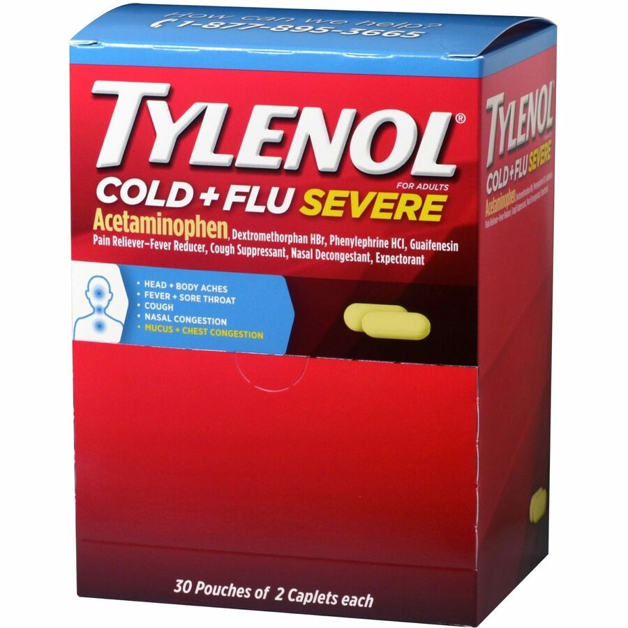 Tylenol Cold & Flu Severe Single-Dose Packets - Left