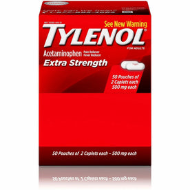 Tylenol Extra Strength Caplets - Multi-Purpose Pain Relief - 2 Pack - 50/Box - Medications