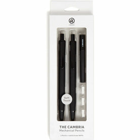 U Brands Cambria Mechanical Pencils - Refillable #2 Matte Black Barrel