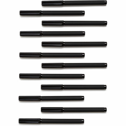 U Brands Catalina Soft Touch Pens - 0.7mm Point - Matte Midnight Black - 12 Pack