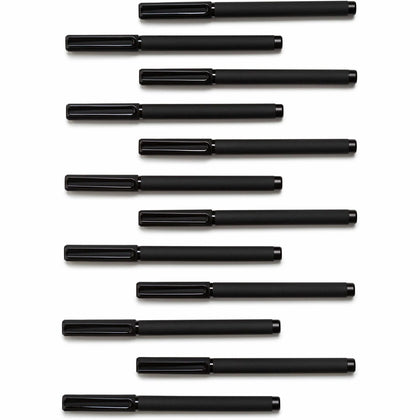 U Brands Catalina Soft Touch Pens - 0.7mm Point - Matte Midnight Black - 12 Pack