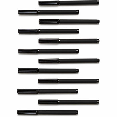 U Brands Catalina Soft Touch Pens - 0.7mm Point - Matte Midnight Black - 12 Pack