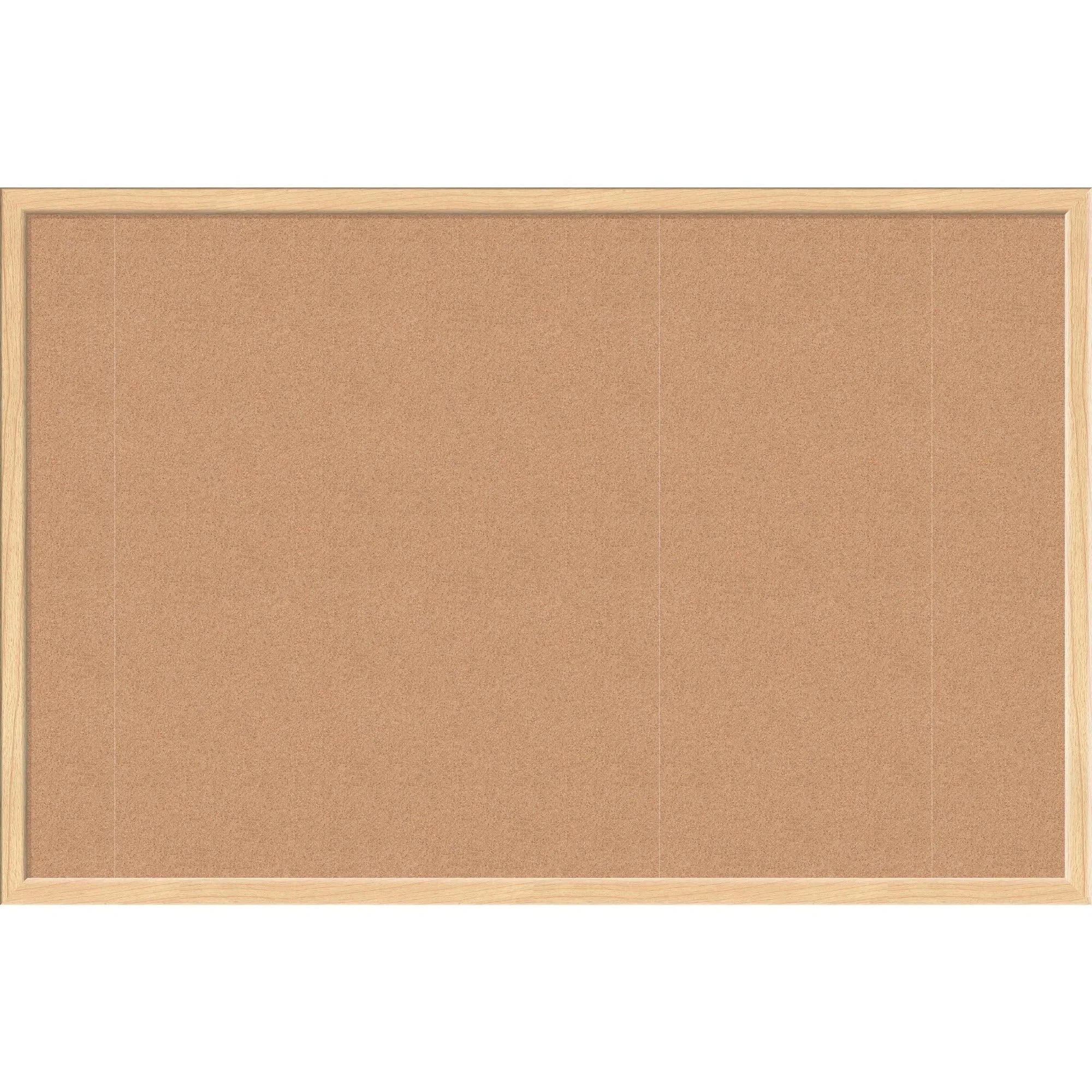 U Brands Cork Bulletin Board - 24x36 - Natural Surface - Birch Wood Frame - Boards
