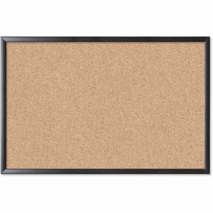U Brands Cork Bulletin Board - 24x36 - Self-healing Natural - Sturdy Black Frame - Boards