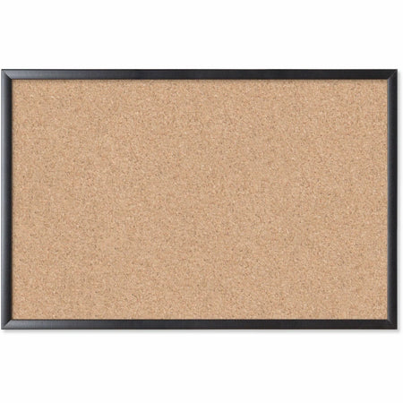 U Brands Cork Bulletin Board - 24x36 - Self-healing Natural - Sturdy Black Frame - Boards