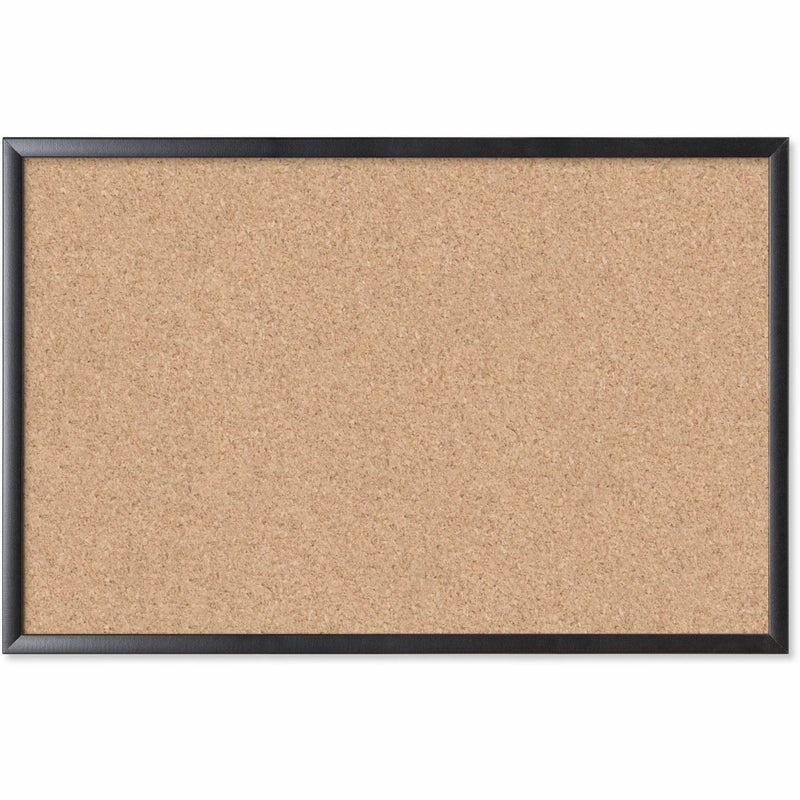 U Brands Cork Bulletin Board - 24x36 - Self-healing Natural - Sturdy Black Frame - Boards