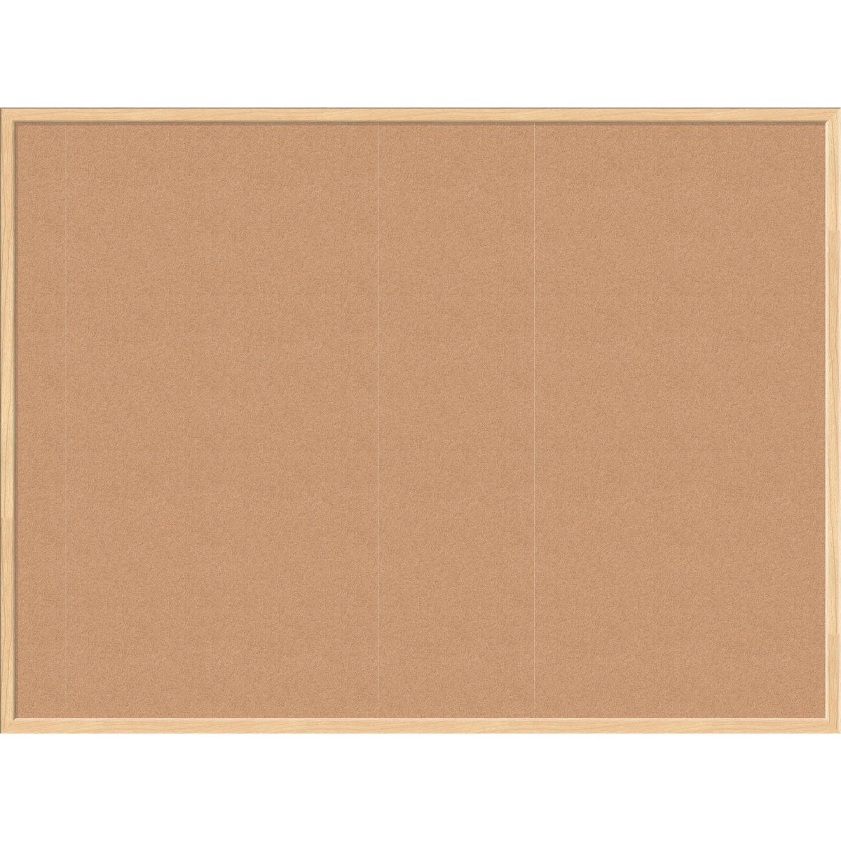 U Brands Cork Bulletin Board - 36x48 Natural Surface - Self-healing Durable - Birch Wood Frame - Boards