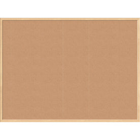 U Brands Cork Bulletin Board - 36x48 Natural Surface - Self-healing Durable - Birch Wood Frame - Boards