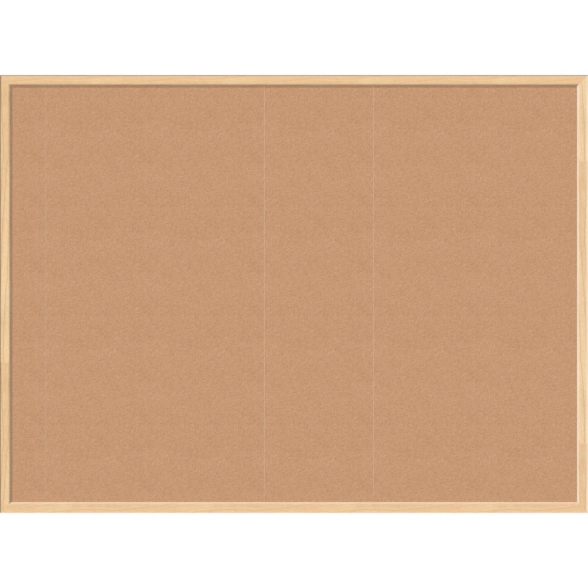 U Brands Cork Bulletin Board - 36x48 Natural Surface - Self-healing Durable - Birch Wood Frame - Boards