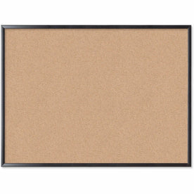 U Brands Cork Bulletin Board - 36x48 - Self-healing Natural - Sturdy Black Frame - Boards