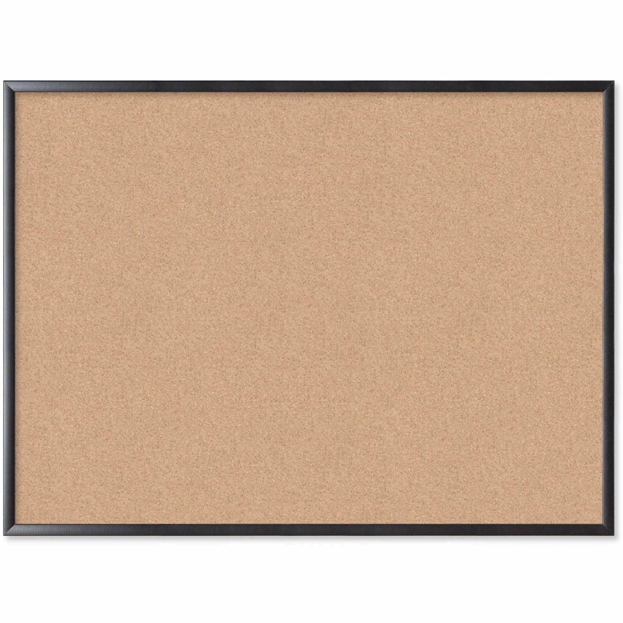 U Brands Cork Bulletin Board - 36x48 - Self-healing Natural - Sturdy Black Frame - Boards